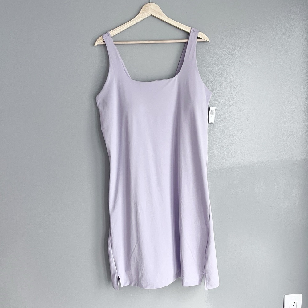Old Navy Powersoft Square Neck Athletic Dress Built in Bra Shorts XL Tall NWT